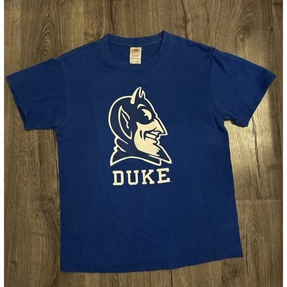 Vintage 90s Duke Blue Devils T Shirt Mens Medium Center Logo NCAA Basketball - Picture 5 of 5